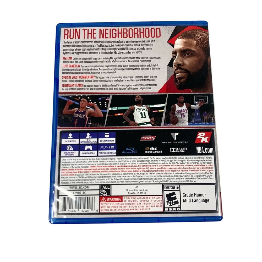 NBA 2K18 (Sony PlayStation 4, PS4) Kyrie Irving CIB Basketball Video Game TESTED